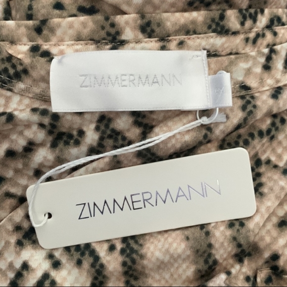 🆕 ZIMMERMANN  SNAKE PRINT SLEEVELESS  DRESS - Picture 6 of 7